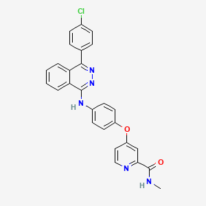 molecular formula C27H20ClN5O2 B13892760 4-[4-[[4-(4-chlorophenyl)phthalazin-1-yl]amino]phenoxy]-N-methylpyridine-2-carboxamide 