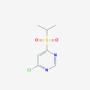 molecular formula C7H9ClN2O2S B13892764 4-Chloro-6-(propane-2-sulfonyl)pyrimidine 