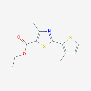 Ethyl 4-methyl-2-(3-methylthiophen-2-yl)-1,3-thiazole-5-carboxylate