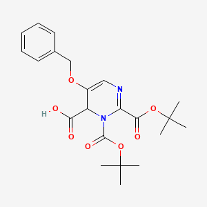 molecular formula C22H28N2O7 B13892783 Di-tert-butyl (5-(benzyloxy)pyrimidin-2-yl)biscarbamate 