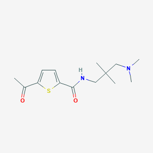 molecular formula C14H22N2O2S B13892803 5-acetyl-N-[3-(dimethylamino)-2,2-dimethylpropyl]-2-thiophenecarboxamide 