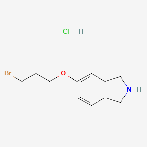 molecular formula C11H15BrClNO B13892804 5-(3-bromopropoxy)-2,3-dihydro-1H-isoindole;hydrochloride 