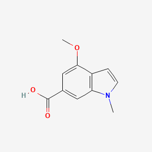 molecular formula C11H11NO3 B13892825 4-Methoxy-1-methyl-1H-indole-6-carboxylic acid 