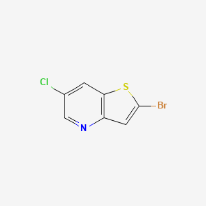 molecular formula C7H3BrClNS B13892831 2-Bromo-6-chlorothieno[3,2-B]pyridine 