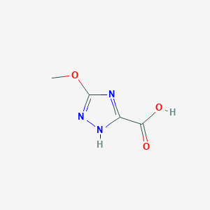 molecular formula C4H5N3O3 B13892851 3-methoxy-1H-1,2,4-triazole-5-carboxylic acid 