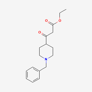 molecular formula C17H23NO3 B13892852 Ethyl 3-(1-benzylpiperidin-4-YL)-3-oxopropanoate 