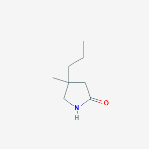 molecular formula C8H15NO B13892864 4-Methyl-4-propylpyrrolidin-2-one 