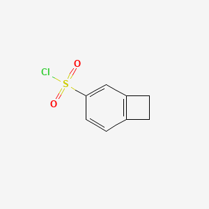 molecular formula C8H7ClO2S B13892880 Bicyclo[4.2.0]octa-1,3,5-triene-3-sulfonylchloride CAS No. 169473-62-5