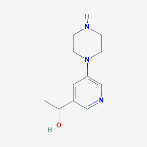 1-(5-Piperazin-1-ylpyridin-3-yl)ethanol