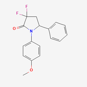 molecular formula C17H15F2NO2 B13892891 3,3-Difluoro-1-(4-methoxyphenyl)-5-phenylpyrrolidin-2-one 