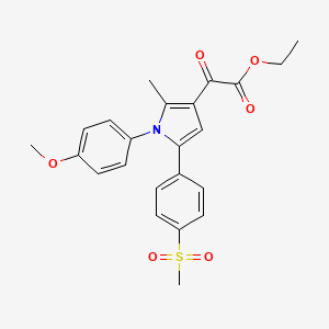 Ethyl 2-[1-(4-methoxyphenyl)-2-methyl-5-(4-methylsulfonylphenyl)pyrrol-3-yl]-2-oxoacetate