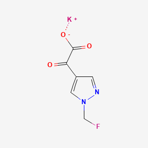 2-[1-(Fluoromethyl)pyrazol-4-YL]-2-oxo-acetic acid potassium salt