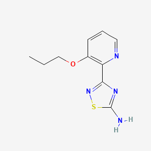 molecular formula C10H12N4OS B13892948 3-(3-Propoxypyridin-2-yl)-1,2,4-thiadiazol-5-amine 