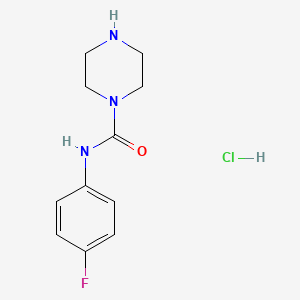 molecular formula C11H15ClFN3O B1389298 N-(4-fluorophenyl)piperazine-1-carboxamide hydrochloride CAS No. 1171083-41-2