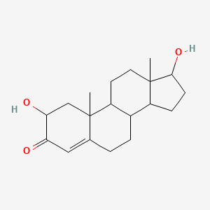 molecular formula C19H28O3 B13893003 2,17-Dihydroxy-10,13-dimethyl-1,2,6,7,8,9,11,12,14,15,16,17-dodecahydrocyclopenta[a]phenanthren-3-one 