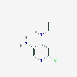 molecular formula C7H10ClN3 B13893049 5-Amino-2-chloro-4-ethylaminopyridine 