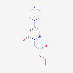 Ethyl 2-(6-oxo-4-(piperazin-1-yl)pyridazin-1(6H)-yl)acetate