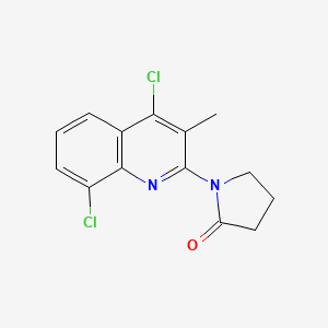 1-(4,8-Dichloro-3-methylquinolin-2-yl)pyrrolidin-2-one