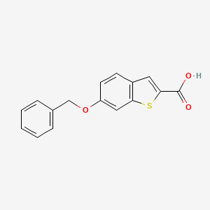 molecular formula C16H12O3S B13893056 6-(Benzyloxy)benzo[b]thiophene-2-carboxylic acid 