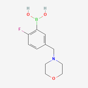 molecular formula C11H15BFNO3 B1389307 (2-Fluoro-5-(morpholinomethyl)phenyl)boronic acid CAS No. 1334399-67-5