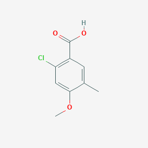 molecular formula C9H9ClO3 B13893076 2-Chloro-4-methoxy-5-methylbenzoic acid 