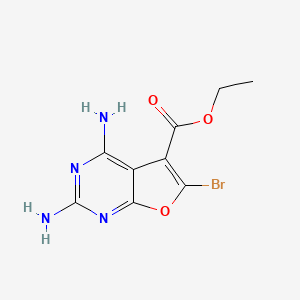 molecular formula C9H9BrN4O3 B1389308 2,4-二氨基-6-溴-呋喃[2,3-d]嘧啶-5-羧酸乙酯 CAS No. 1160569-68-5