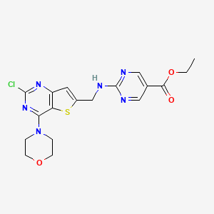 Ethyl 2-[(2-chloro-4-morpholin-4-ylthieno[3,2-d]pyrimidin-6-yl)methylamino]pyrimidine-5-carboxylate