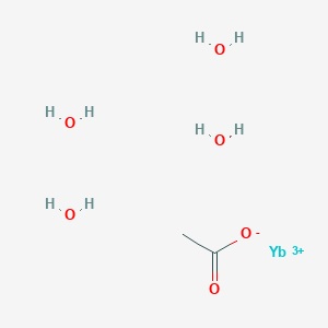 molecular formula C2H11O6Yb+2 B13893098 Ytterbium(3+);acetate;tetrahydrate 