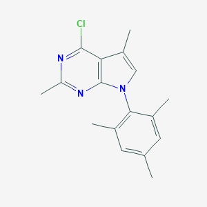 molecular formula C17H18ClN3 B138931 4-氯-7-间甲苯基-2,5-二甲基-7H-吡咯并[2,3-d]嘧啶 CAS No. 157286-81-2