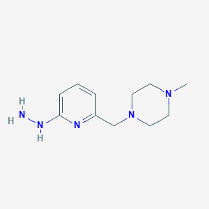 [6-[(4-Methylpiperazin-1-yl)methyl]pyridin-2-yl]hydrazine