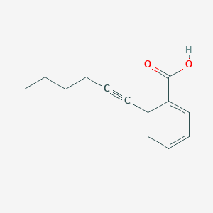 molecular formula C13H14O2 B13893133 2-(1-Hexynyl)benzoic acid 