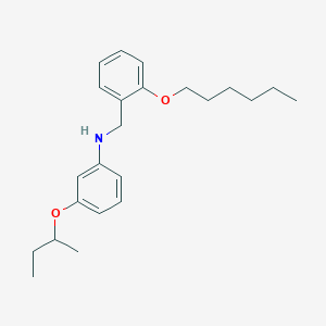 molecular formula C23H33NO2 B1389316 3-(Sec-butoxy)-N-[2-(hexyloxy)benzyl]aniline CAS No. 1040685-99-1