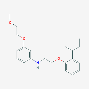 molecular formula C21H29NO3 B1389317 N-{2-[2-(Sec-butyl)phenoxy]ethyl}-3-(2-methoxyethoxy)aniline CAS No. 1040686-17-6