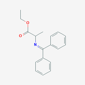 molecular formula C18H19NO2 B13893175 Ethyl 2-[(diphenylmethylene)amino]propanoate CAS No. 69555-16-4