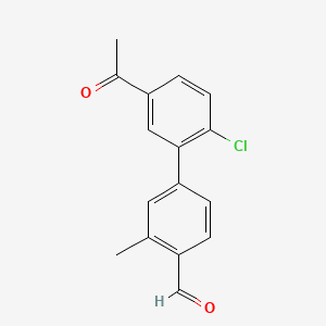 5'-Acetyl-2'-chloro-3-methyl-[1,1'-biphenyl]-4-carbaldehyde