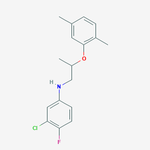 molecular formula C17H19ClFNO B1389322 3-Chloro-N-[2-(2,5-dimethylphenoxy)propyl]-4-fluoroaniline CAS No. 1040685-48-0