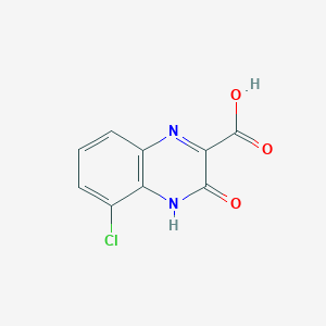 molecular formula C9H5ClN2O3 B13893260 5-chloro-3-oxo-4H-quinoxaline-2-carboxylic acid 