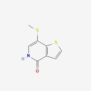 molecular formula C8H7NOS2 B13893271 7-methylsulfanyl-5H-thieno[3,2-c]pyridin-4-one 