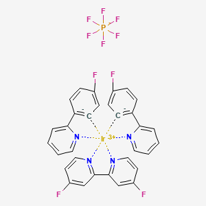 molecular formula C32H20F10IrN4P B13893294 2-(4-fluorobenzene-6-id-1-yl)pyridine;4-fluoro-2-(4-fluoropyridin-2-yl)pyridine;iridium(3+);hexafluorophosphate 