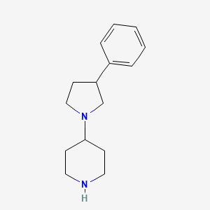 molecular formula C15H22N2 B13893350 4-(3-Phenylpyrrolidin-1-yl)piperidine 