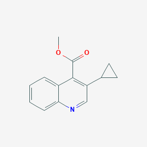 molecular formula C14H13NO2 B13893363 Methyl 3-cyclopropylquinoline-4-carboxylate 