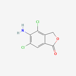 molecular formula C8H5Cl2NO2 B13893373 5-Amino-4,6-dichloroisobenzofuran-1(3H)-one 