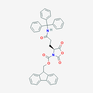 B138934 9H-Fluoren-9-ylmethyl (4S)-2,5-dioxo-4-[3-oxo-3-(tritylamino)propyl]-1,3-oxazolidine-3-carboxylate CAS No. 129288-38-6