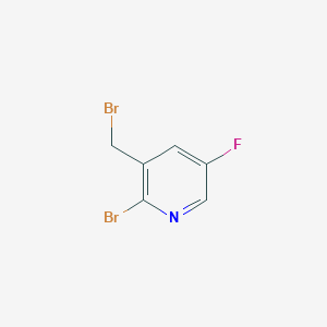 molecular formula C6H4Br2FN B13893403 2-Bromo-3-(bromomethyl)-5-fluoropyridine 