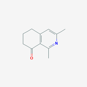 molecular formula C11H13NO B13893413 1,3-dimethyl-6,7-dihydro-5H-isoquinolin-8-one 