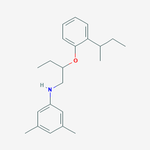 molecular formula C22H31NO B1389343 N-{2-[2-(Sec-butyl)phenoxy]butyl}-3,5-dimethylaniline CAS No. 1040687-18-0