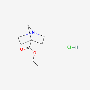 Ethyl 1-azabicyclo[2.2.1]heptane-4-carboxylate;hydrochloride