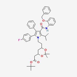 (6-{2-[3-(2-Benzyloxyphenylcarbamoyl)-5-(4-fluorophenyl)-2-isopropyl-4-phenylpyrrol-1-yl]ethyl}-2,2-dimethyl-[1,3]-dioxane-4-yl)acetic Acid tert-Butyl Ester