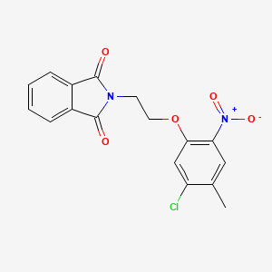 molecular formula C17H13ClN2O5 B13893438 2-[2-(5-Chloro-4-methyl-2-nitrophenoxy)ethyl]isoindole-1,3-dione 