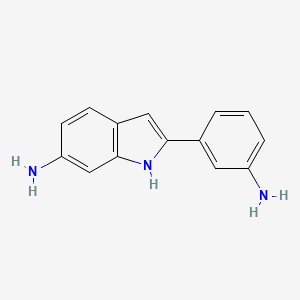 molecular formula C14H13N3 B13893439 2-(3-aminophenyl)-1H-indol-6-amine 